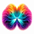 Colorful Psychedelic Butterfly Flower On White Background Royalty Free Stock Photo