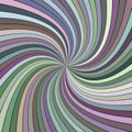 Colorful psychedelic geometrcial swirl stripe background - vector curved burst design