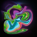 Colorful psychedelic liquefied background