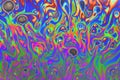 Colorful psychedelic soap bubble abtract