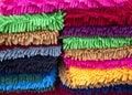 Colorful puffy carpet rug Royalty Free Stock Photo