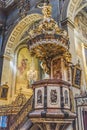 Colorful Pulpit Hospital Hotel -Dieu Chapel Basilica Lyon France Royalty Free Stock Photo