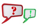 Colorful punctuation marks on speech bubbles Royalty Free Stock Photo