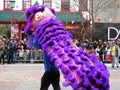 Colorful Purple Chinese Lion at the Celebration