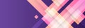 Colorful purple and pink glossy squares abstract tech banner design. Geometric vector background. Banner web design template Royalty Free Stock Photo