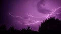 Colorful purple pink lightning Royalty Free Stock Photo