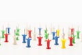 Colorful push pins