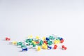 Colorful pushpins on a white background Royalty Free Stock Photo