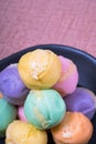 Colorful puto or rice cake