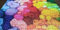 Colorful puzzle completed 300 piece Royalty Free Stock Photo