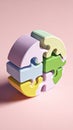 Colorful Puzzle Cube - A Creative and Engaging Toy Royalty Free Stock Photo