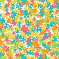 Colorful Puzzle Pattern, Problem Solving and Teamwork Background, vector design Generative AI Royalty Free Stock Photo