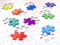 Colorful puzzle pieces Royalty Free Stock Photo