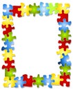 Colorful Puzzle Pieces Frame