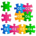 Colorful puzzle pieces Royalty Free Stock Photo