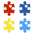 Autism Awareness Puzzle Pieces Royalty Free Stock Photo