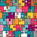 Colorful puzzle seamless pattern