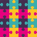 Colorful puzzle seamless background pattern