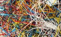 Colorful pvc scrap, rubber waste Royalty Free Stock Photo