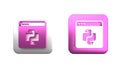 Colorful Python programming language icon isolated on white background. Python coding language sign on browser. Device