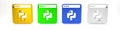 Colorful Python programming language icon isolated on white background. Python coding language sign on browser. Device
