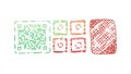 Colorful QR Code Pattern Set for Modern Design, vector design Generative AI Royalty Free Stock Photo