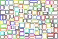 Colorful quadrilaterals, multicolor frames pattern background