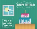 A colorful and quality Happy Birthday Ecard illustration