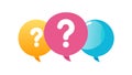 Colorful Question Mark Bubbles, Inquiry & Thought Process Icon, vector design Generative AI Royalty Free Stock Photo