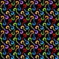 Colorful question mark seamless background