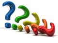 Colorful question mark signs