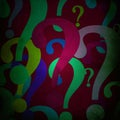 Colorful questionmarks Royalty Free Stock Photo