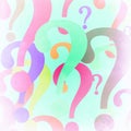 Colorful questionmarks Royalty Free Stock Photo