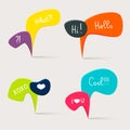 Colorful questions speech bubbles