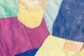 Colorful quilt fabric background