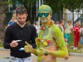 Colorful race near sports complex Luzhniki. The Color Run is an all-russian fun event with active personalities