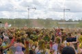 Colorful race near sports complex Luzhniki. The Color Run is a all-russian hosted fun event with rivals