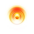 Colorful radial motion effect. Abstract rounded background. Color curves and sphere.