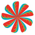 Colorful Radial Pattern with Overlapping Petals