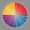 A colorful radial pie chart divided Royalty Free Stock Photo