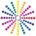 Colorful Radial Star Graphic