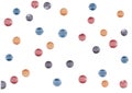Corona virus/COVID-19 has spread. Colorful rain drop/ polka dot pattern of watercolor hand drawn painting 