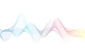 Colorful rainbow abstract wave lines flowing on a white background for technology, music, science and the digital world Royalty Free Stock Photo