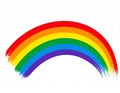 Colorful Rainbow Arc with Brushstroke Texture Royalty Free Stock Photo