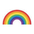 Colorful rainbow arc with multiple layers of different colors symbol of hope Royalty Free Stock Photo