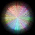 Colorful rainbow ball round on black Royalty Free Stock Photo