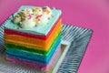 Rainbow cake Royalty Free Stock Photo