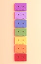 Colorful rainbow cassette tape. Royalty Free Stock Photo