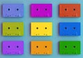 Colorful rainbow cassette tape. Royalty Free Stock Photo