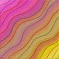 Colorful rainbow diagonal flowing wavy lines abstract wallpaper background illustration